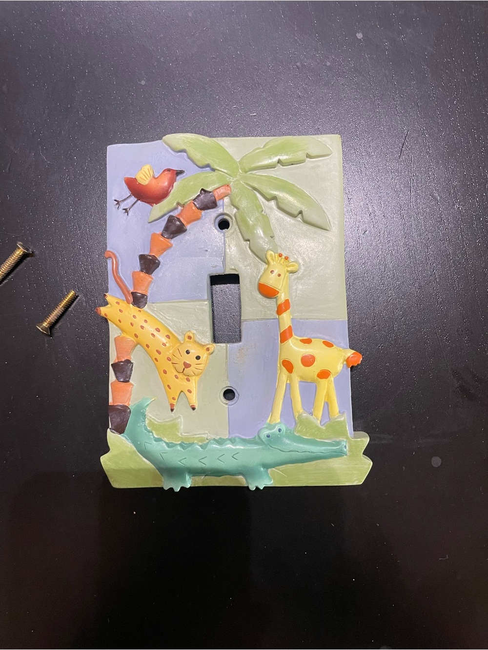 Kids Line Malawi Nursery light Switch Plate Cover Jungle Animal Theme Vintage